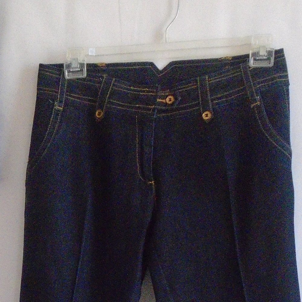 BISOU BISOU JEANS SIZE 12 MICHELE BOHBOT WIDE LEG